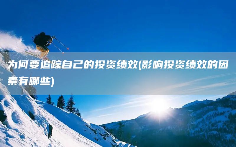 為何要追蹤自己的投資績(jī)效(影響投資績(jī)效的因素有哪些)(圖1)